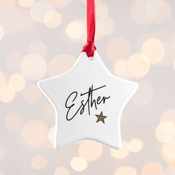 Personalised Christmas Star Decoration, 4 of 8