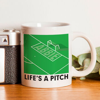 Personalised Life's A Football Pitch Mug, 2 of 3