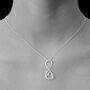 Sterling Silver Heart Outline Pendant Necklace, thumbnail 3 of 12