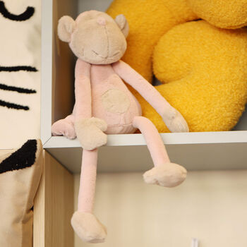 Cheeky Monkey In Pink Plush Toy For Baby And Toddler, 10 of 12