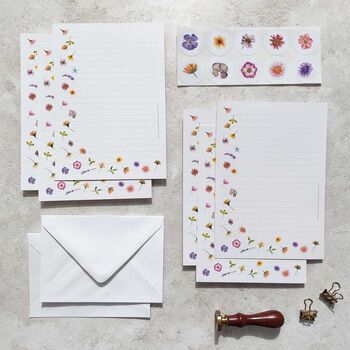 Pressed Wildflowers Letter Writing Set, 7 of 7
