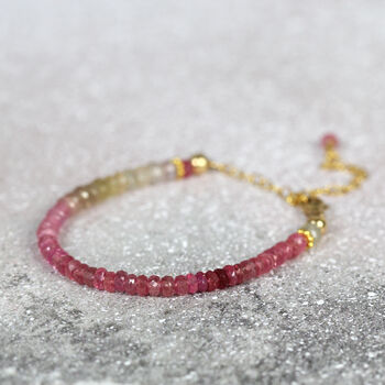 Pink And Green Sapphire Bracelet, 6 of 12