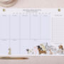 Blue Dog Personalised Weekly Planner Desk Pad, thumbnail 1 of 4