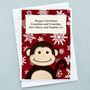 'Little Monkey' Christmas Card From Children, thumbnail 4 of 9