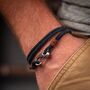 Men's Suede Leather Double Wrap Bracelet, thumbnail 3 of 10
