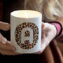 Leopard Print Initial Scented Soy Candle, thumbnail 1 of 2