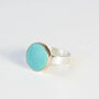 Turquoise Gemstone Ring Set In 9ct Gold 'Healing', thumbnail 1 of 5