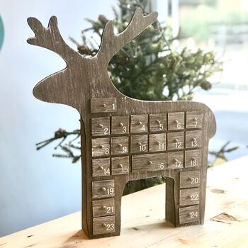 Personalised Wooden Reindeer Advent Calendar, 3 of 3