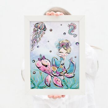 Magical Glitter Mermaid Print For Children, 2 of 6