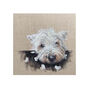 Custom Pet Portrait Painting On Linen Canvas Board, thumbnail 8 of 12