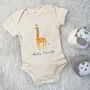 Hello World Giraffe Jungle Babygrow, thumbnail 3 of 10