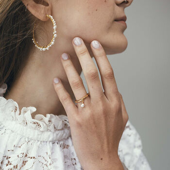 Isla Pearl Hoops, 7 of 8