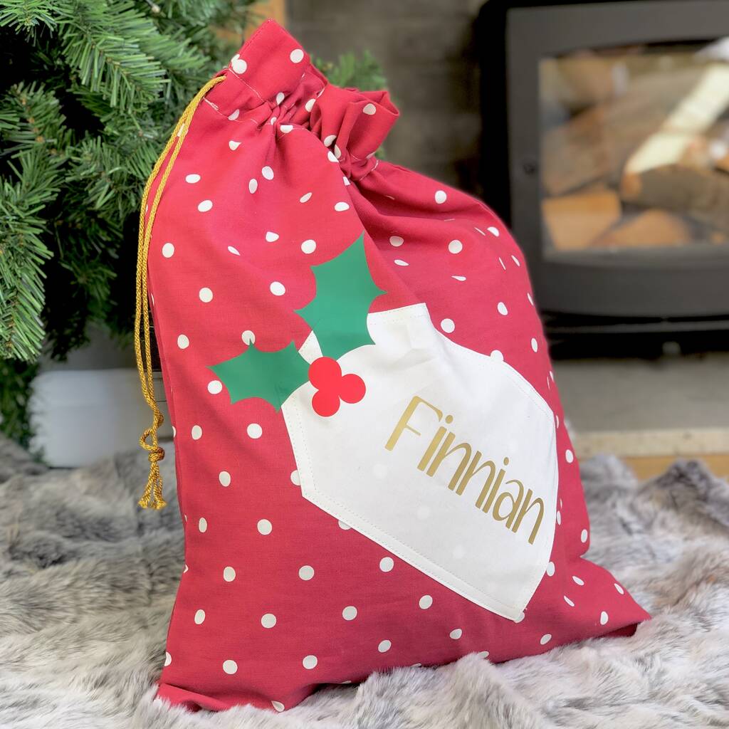 Personalised Christmas Santa Sack By The Alphabet Gift Shop