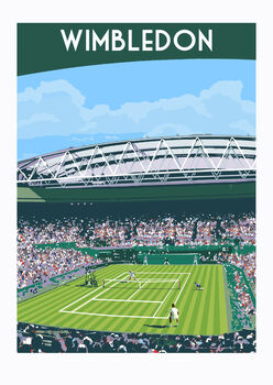 Wimbledon Tennis Art Print, 2 of 4