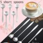 Set Of Nine Stainless Steel Flower Latte Coffee Spoons, thumbnail 6 of 9