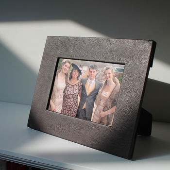 Personalised Leather Baby Photo Frame, 5 of 8