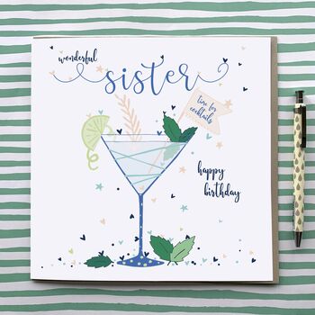 Wonderful Sister Birthday Card Large, 2 of 2