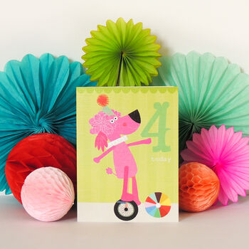 Mini Poodle 4th Birthday Card, 3 of 4