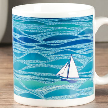 'Sailing Away' Caribbean Ocean Mug, 2 of 9