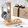 Personalised Solid Oak Headphone Stand, thumbnail 11 of 12