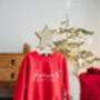 Santa's Little Helper Jumper Children's Personalised Christmas Jumper, thumbnail 4 of 11