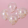 Pastel Star Confetti Party Balloons Five Pack, thumbnail 1 of 3
