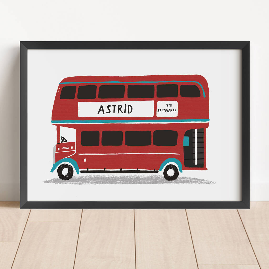 Personalised London Bus Print, 1 of 6