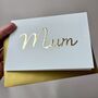 Gold Leaf Mum Birthday Card / Mothers Day Card, thumbnail 1 of 4