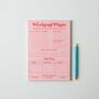 Weekend Planner Pad A5 | Pink And Red, thumbnail 1 of 5