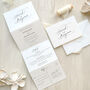 Romantic Script Concertina Wedding Invitation, thumbnail 3 of 7