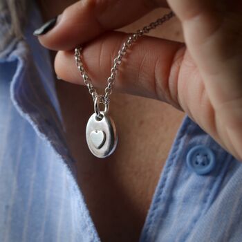 Silver Pebble Ashes Necklace, 5 of 10