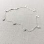 Sterling Silver Mini Charm Anklet, thumbnail 6 of 9