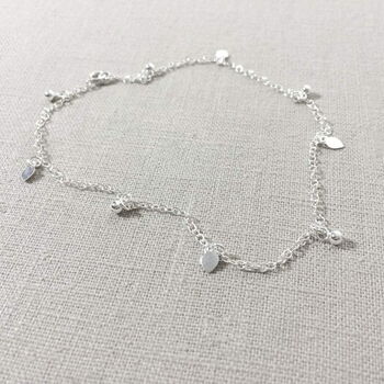 Sterling Silver Mini Charm Anklet, 6 of 9