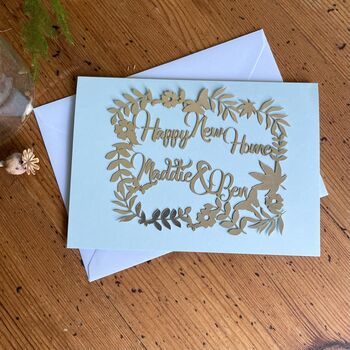 Personalised Lasercut New Home Card, 5 of 7