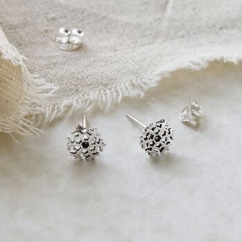 Sterling Silver And Gold Tiny Snowflake Stud Pack, 2 of 7