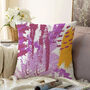 Abstract Cushion Cover With Geometric Pink And Yellow, thumbnail 1 of 4