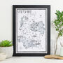 Map Of Wiltshire Signed Print, thumbnail 1 of 2