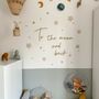 Wooden 'To The Moon And Back' Wall Decal Quote, thumbnail 1 of 2