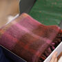Wool Blend Cosy Checked Winter Scarf, thumbnail 6 of 8