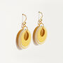 Yellow And White Circular Earrings, thumbnail 3 of 6