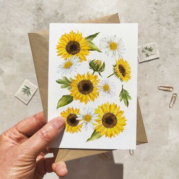 Sunflower Note Cards And Envelopes, 5 of 7