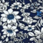 Wedding Handmade 100% Cotton Floral Print Tie In Navy, thumbnail 4 of 8