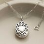 Sterling Silver Vintage Oval Locket Necklace, thumbnail 3 of 9