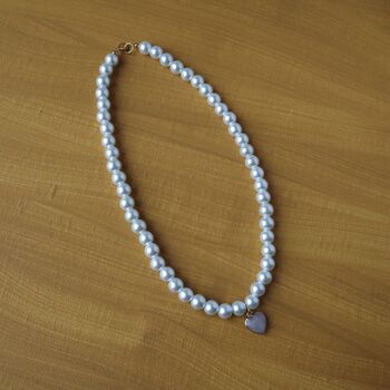 Glass Pearl Charm Necklace, 2 of 10