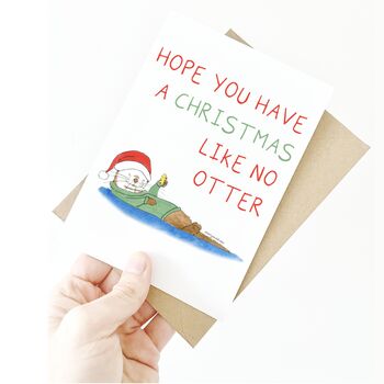 'A Christmas Like No Otter' Greeting Card, 4 of 5
