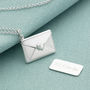 Sterling Silver Envelope Necklace With Love Letter, thumbnail 4 of 7