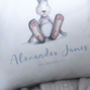 Personalised New Baby Bunny Cushion, thumbnail 6 of 9