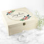 Personalised Floral Bridesmaid Large Keepsake Box, thumbnail 9 of 12