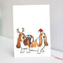 Basset Hound Christmas Card, thumbnail 3 of 7