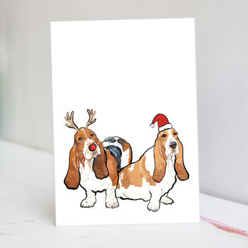 Basset Hound Christmas Card, 3 of 7